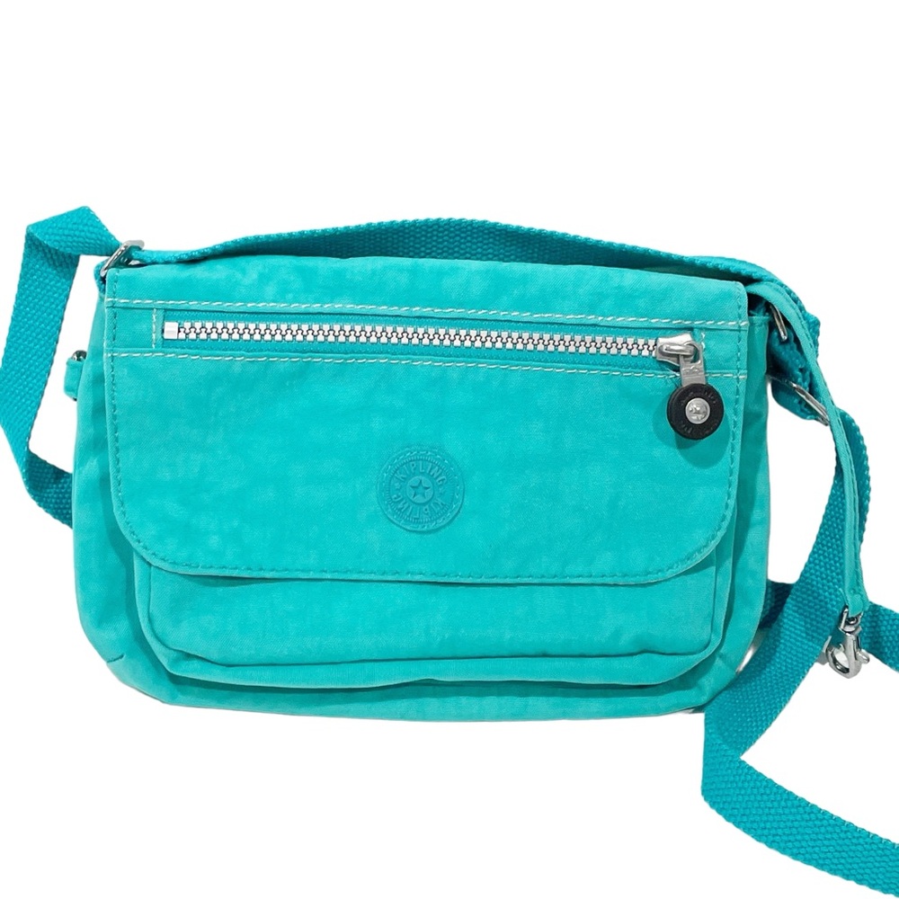 Kipling Teal Green Sabian Crossbody Mini Bag‎ Nylon